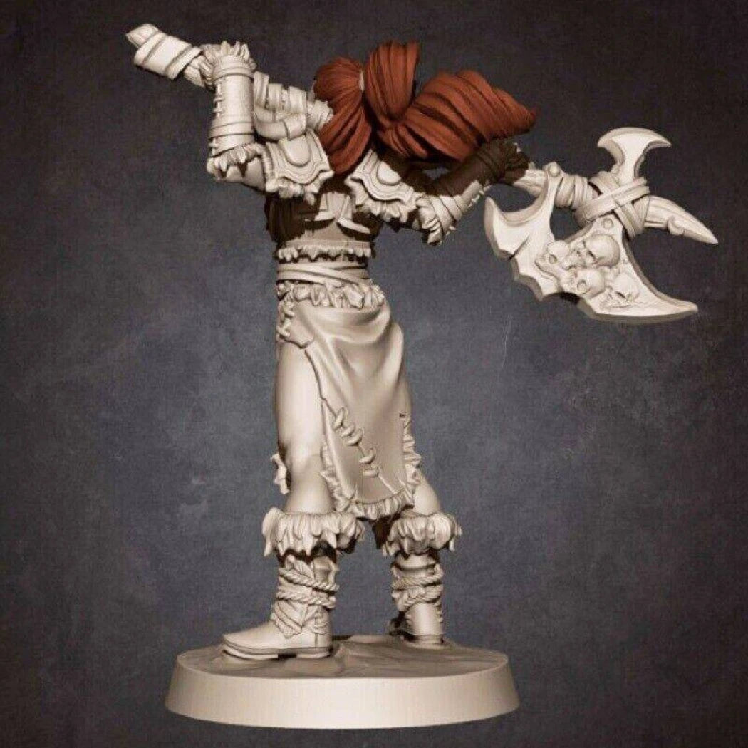 1/32 56mm 3D Print Model Kit Beautiful Girl Woman Barbarian Unpainted - Model-Fan-Store