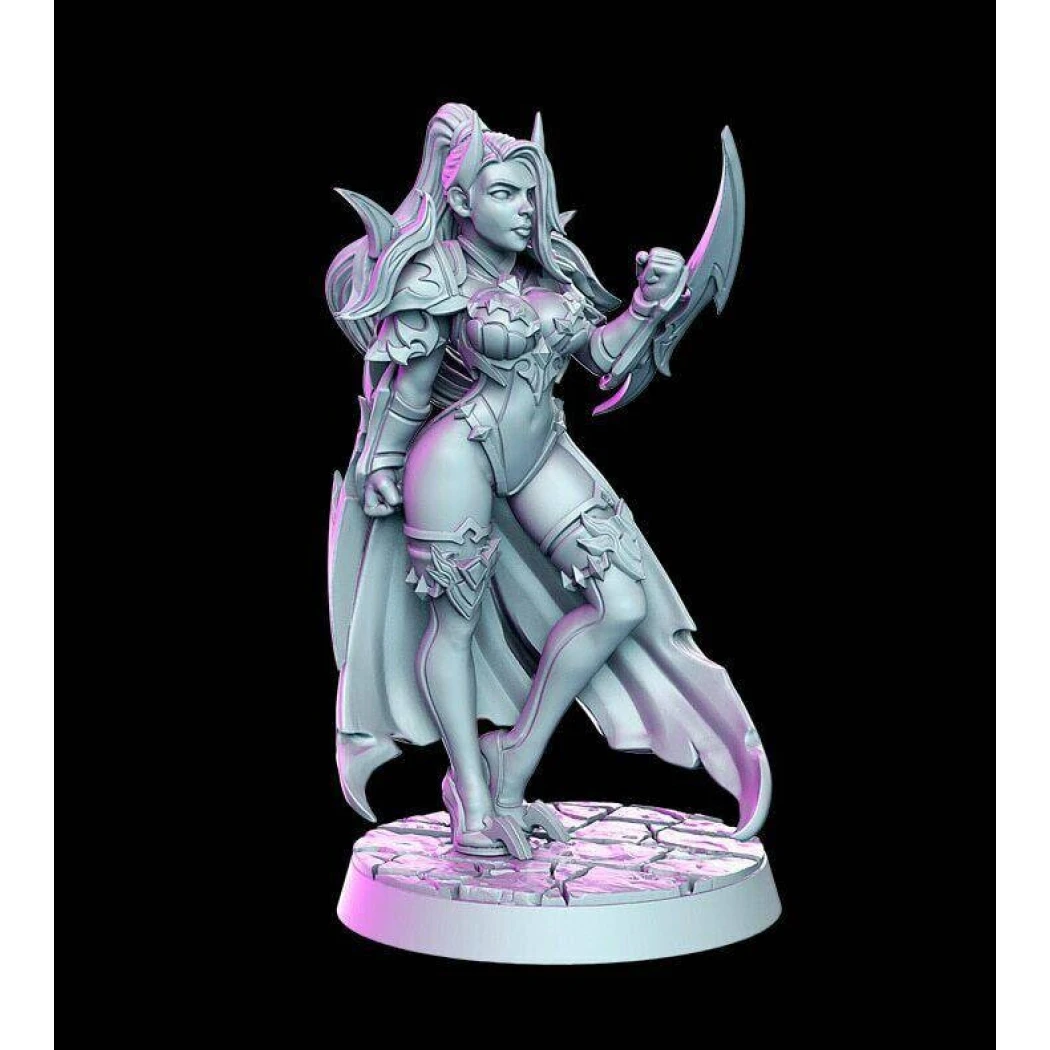 1/32 56mm 3D Print Model Kit Beautiful Girl Woman Warrior Unpainted - Model-Fan-Store