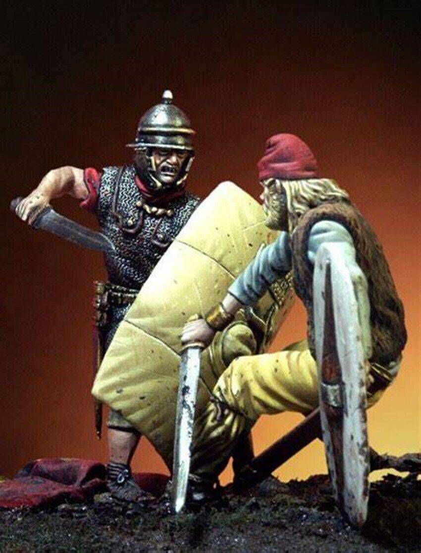 1/32 Resin Model Kit Roman German Warriors (with base) Unpainted - Model-Fan-Store