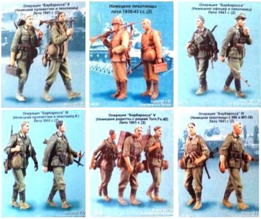 1/35 13pcs Resin Model Kit German Soldiers no Moto no Tank WW2 Unpainted