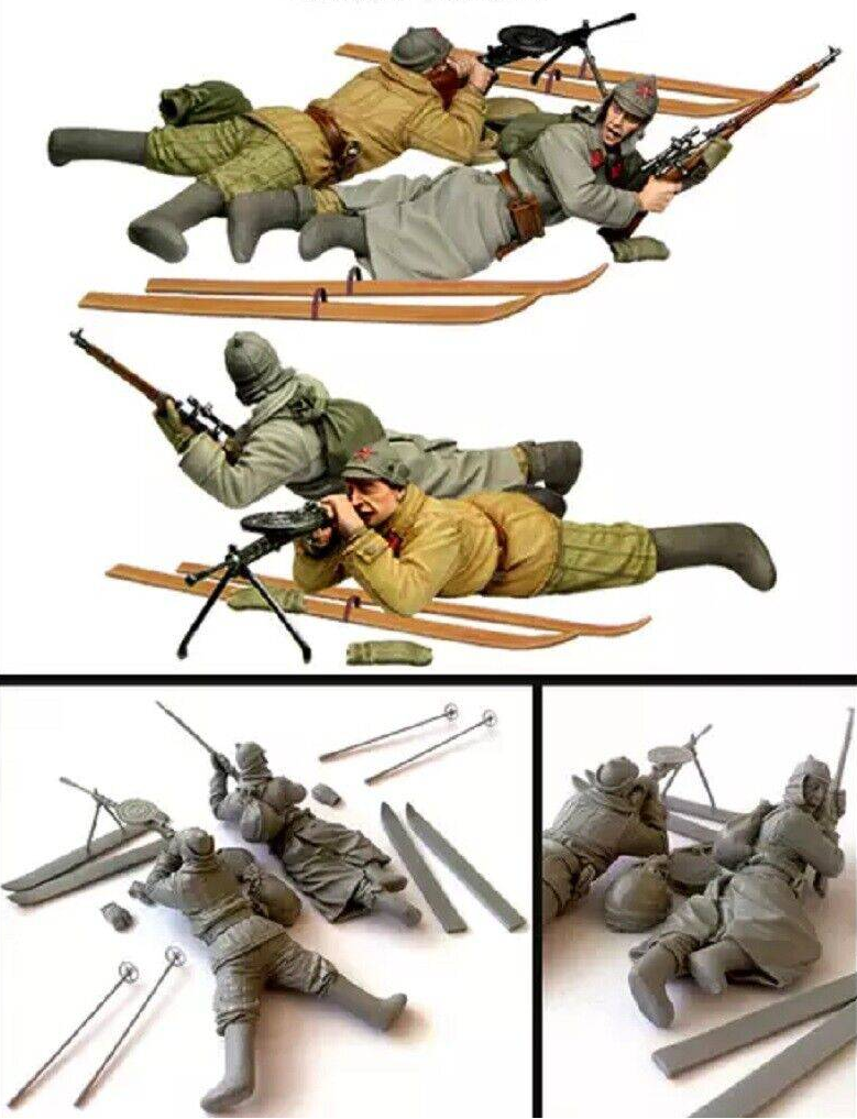 1/35 Resin Model Kit Soviet Soldiers WW2 Unpainted - Model-Fan-Store