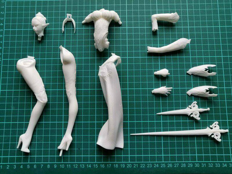 1/6 Resin Model Kit Beautiful Girl Woman Elf Warrior Unpainted - Model-Fan-Store