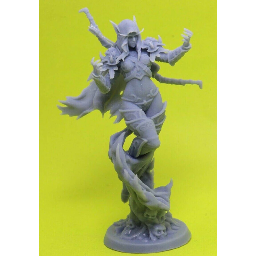 100mm 3D Print Model Kit Girl Sylvanas Queen WOW Fantasy Unpainted - Model-Fan-Store