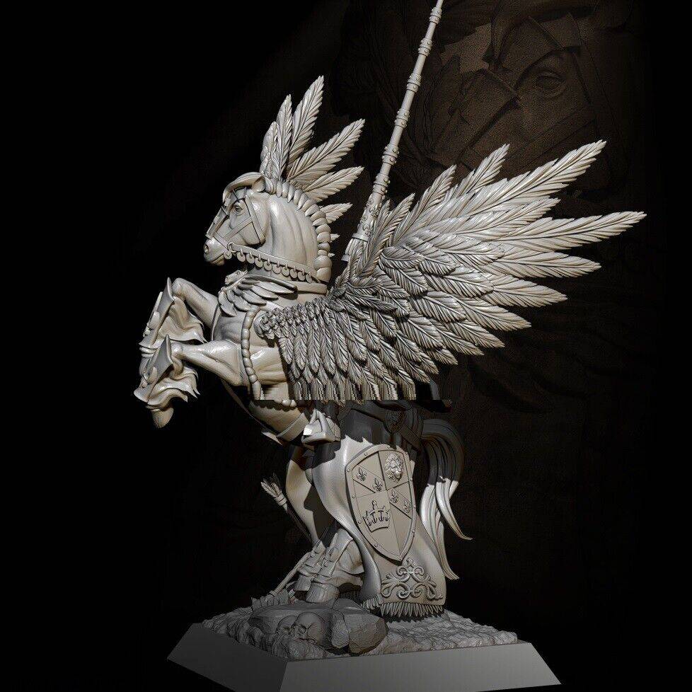 75mm Resin Model Kit Knight Horseman Paladin Pegasus Unpainted - Model-Fan-Store