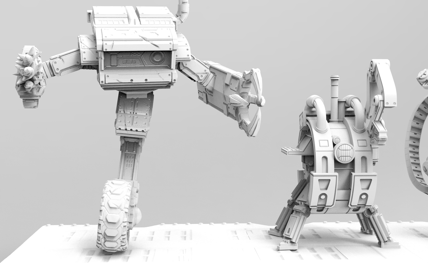 1/35 - 1/6 3D Print Cyberpunk Model Kit Aliens Robots Space Droids (no base) Unpainted