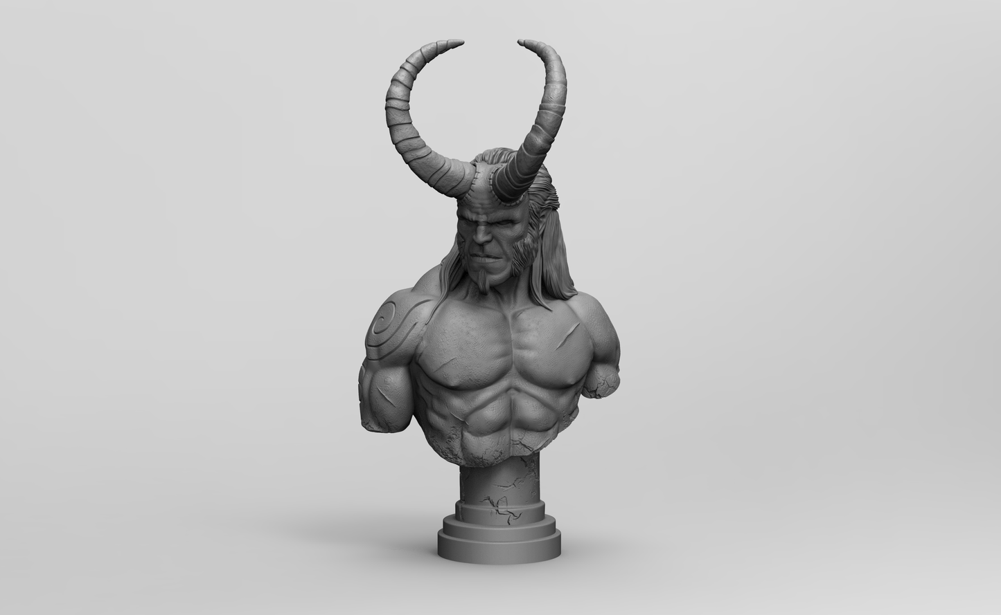 1/20 - 1/6 BUST 3D Print Model Kit Hellboy Unpainted