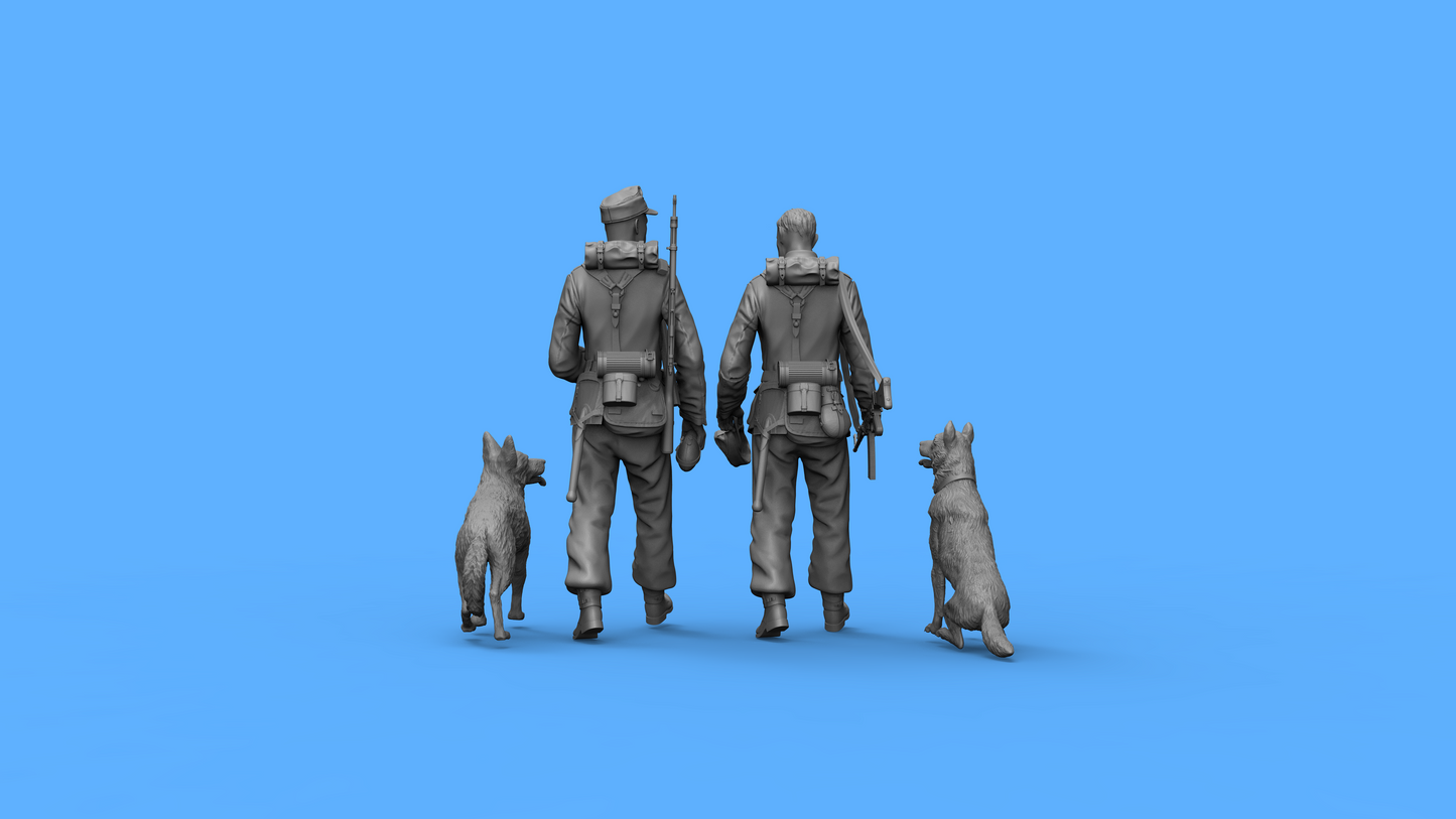 1/16 2pcs 3D Print Model Kit German Soldiers Infantry WW2 Unpainted