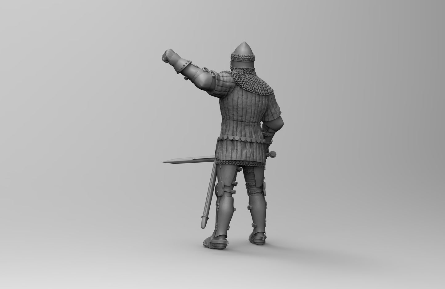 1/35 - 1/16 9pcs 3D Print Model Kit European Medieval Knights Unpainted