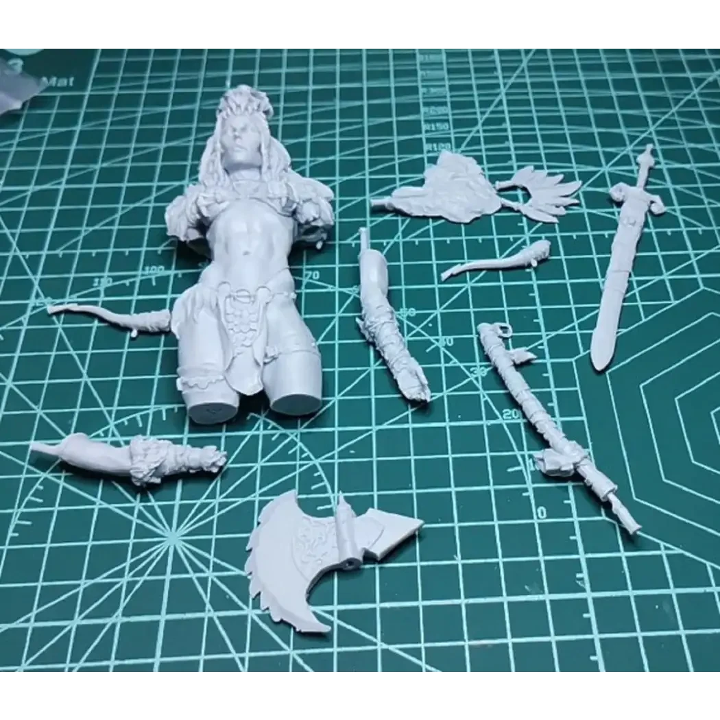 1/10 BUST Resin Model Kit Amazon Beautiful Girl Barbarian Leader Unpainted - Model-Fan-Store