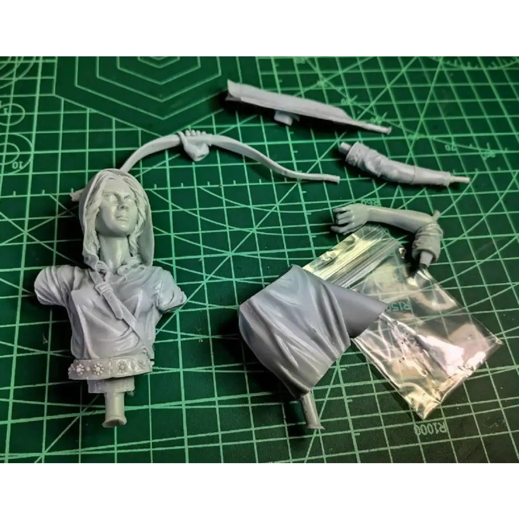 1/10 BUST Resin Model Kit Beautiful Girl Archer Hunter Unpainted C1 - Model-Fan-Store