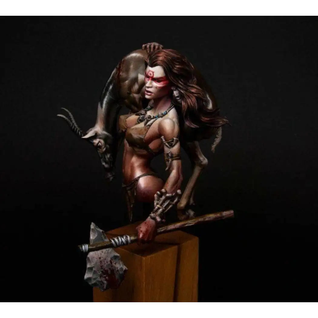 1/10 BUST Resin Model Kit Beautiful Girl Hunter with Deer Unpainted - Model-Fan-Store