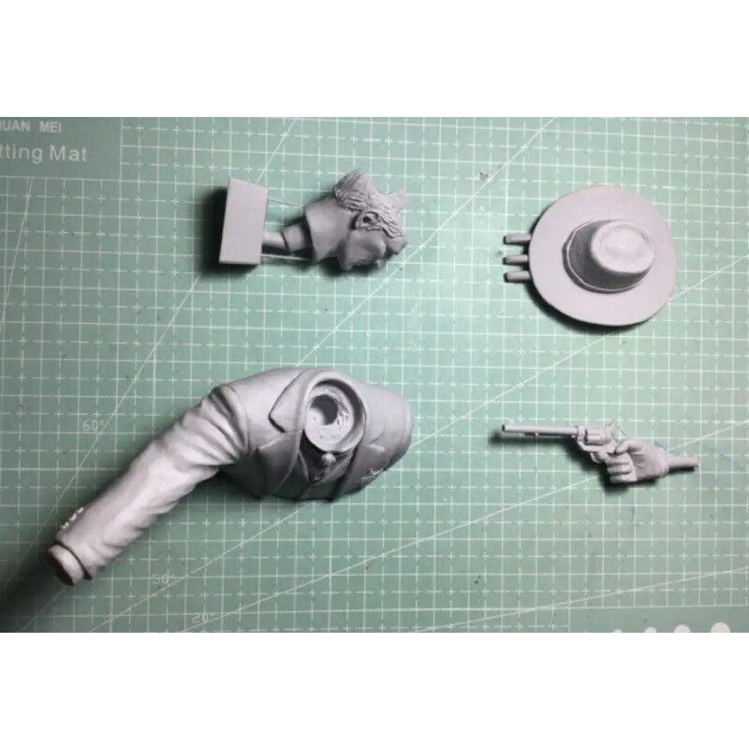1/9 BUST long 200mm Resin Model Kit Shooter Sheriff Wild West Unpainted - Model-Fan-Store