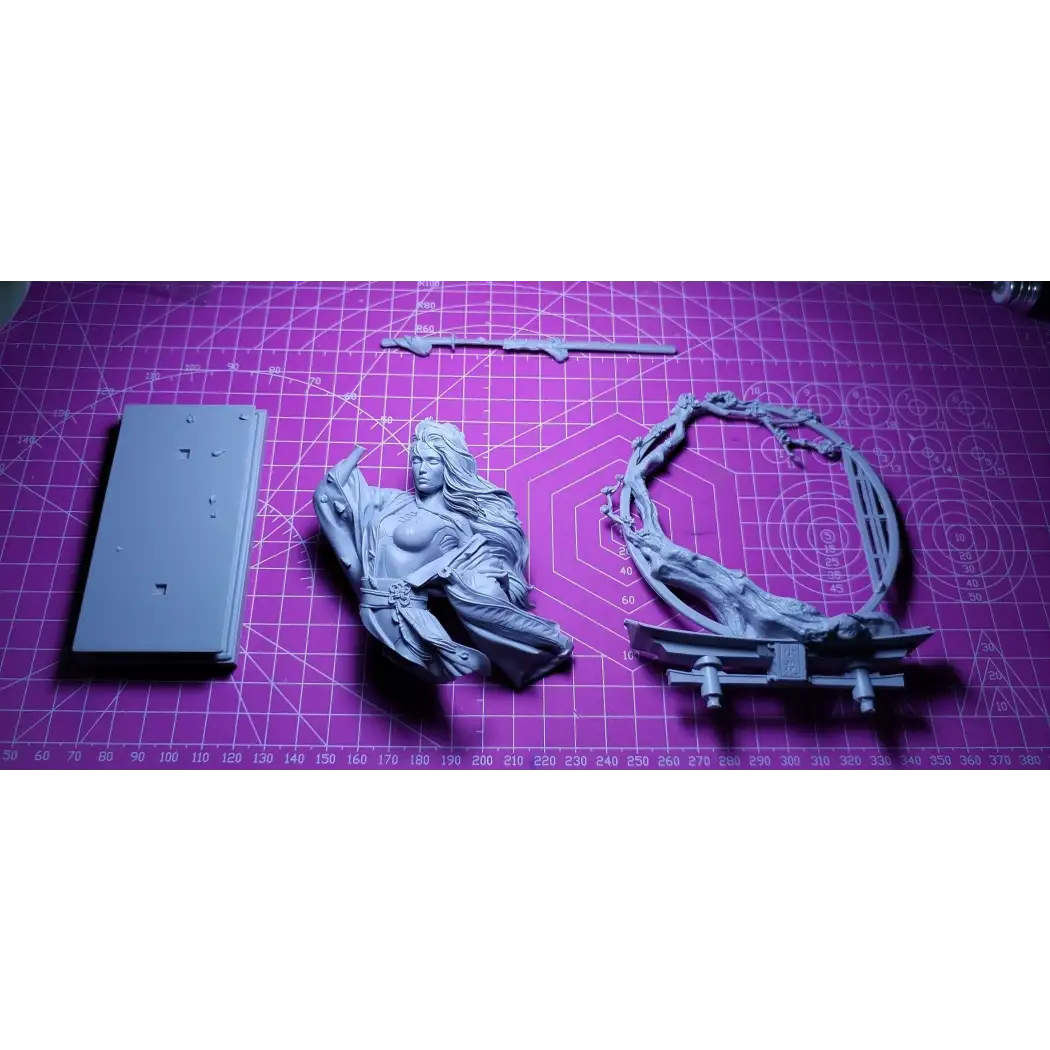 1/11 BUST Resin Model Kit Asian Beautiful Girl Samurai Fantasy Unpainted - Model-Fan-Store