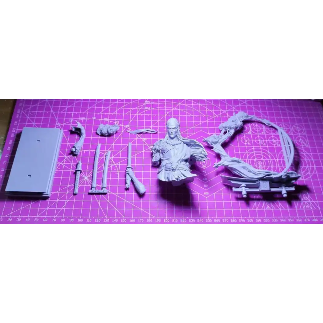 1/11 BUST Resin Model Kit Asian Warrior Samurai Fantasy Unpainted - Model-Fan-Store