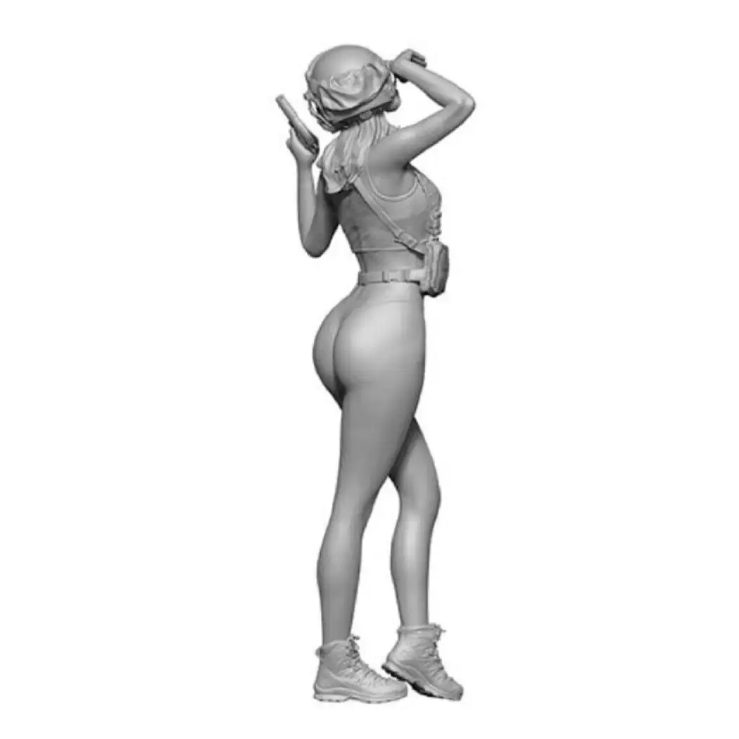 1/24 Resin Model Kit Beautiful Girl Woman US Pilot Unpainted B2 - Model-Fan-Store