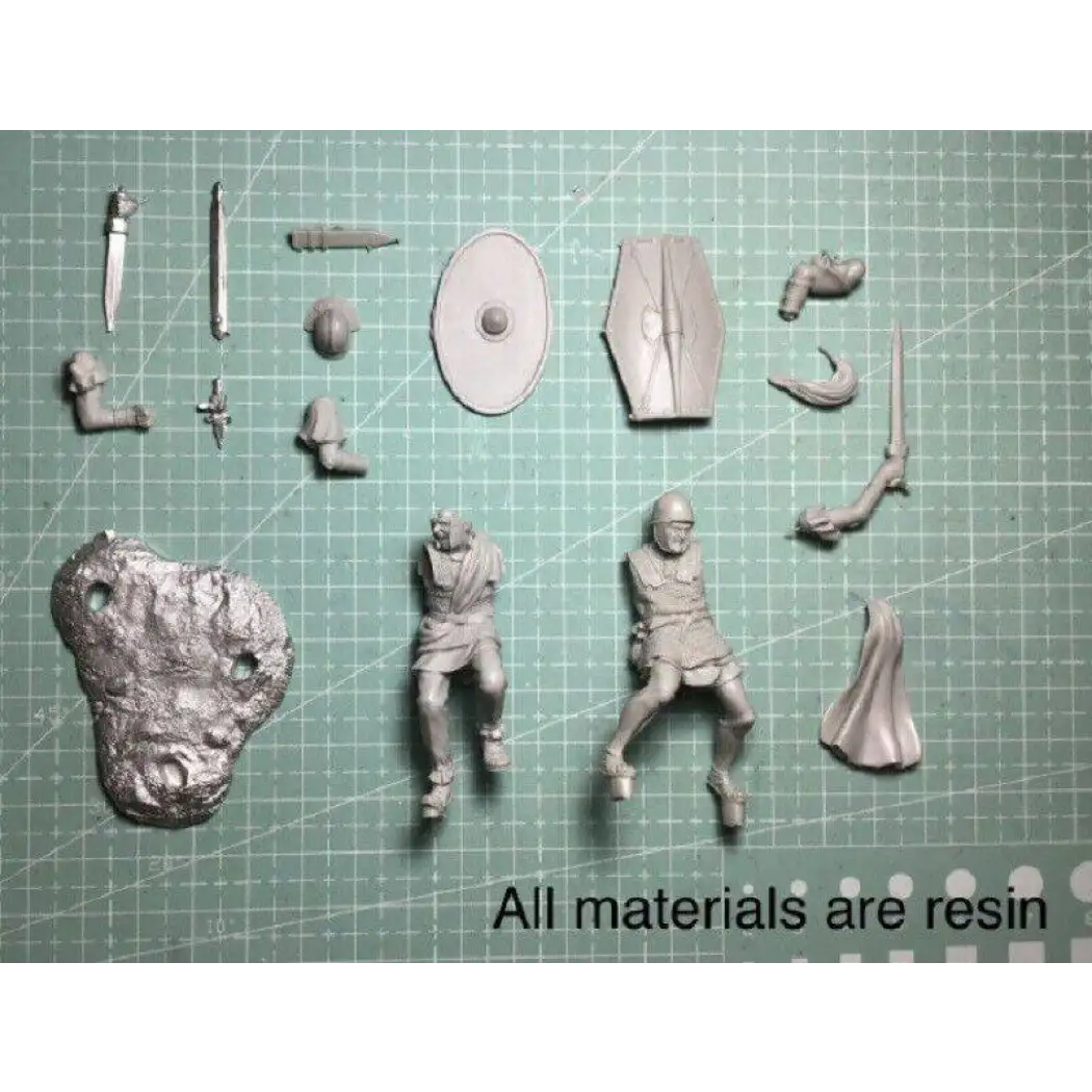 1/32 54mm 2pcs Resin Model Kit Roman Soldier & Gallic Warrior Battle Unpainted - Model-Fan-Store