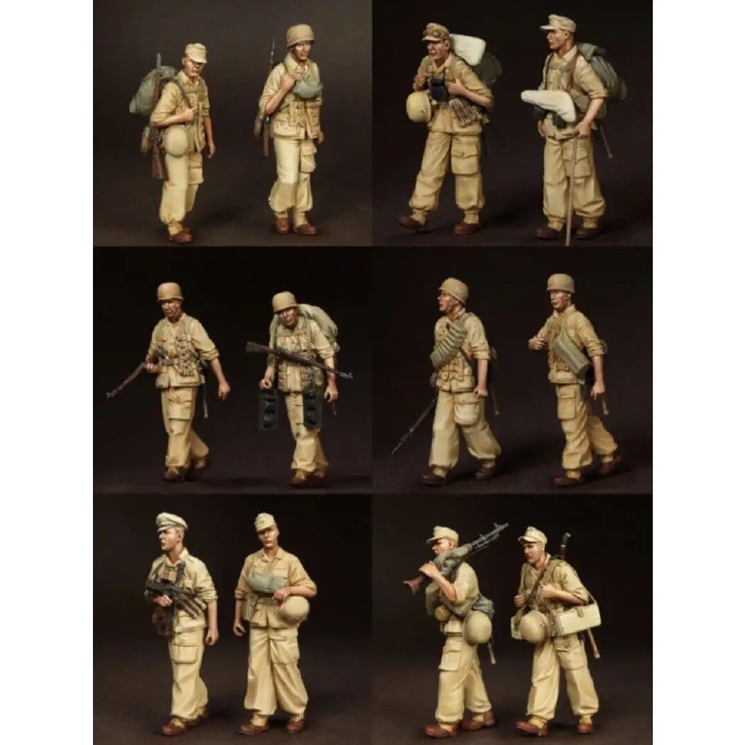 1/35 12pcs Resin Model Kit German Soldiers Fallschirmjagers WW2 Unpainted - Model-Fan-Store