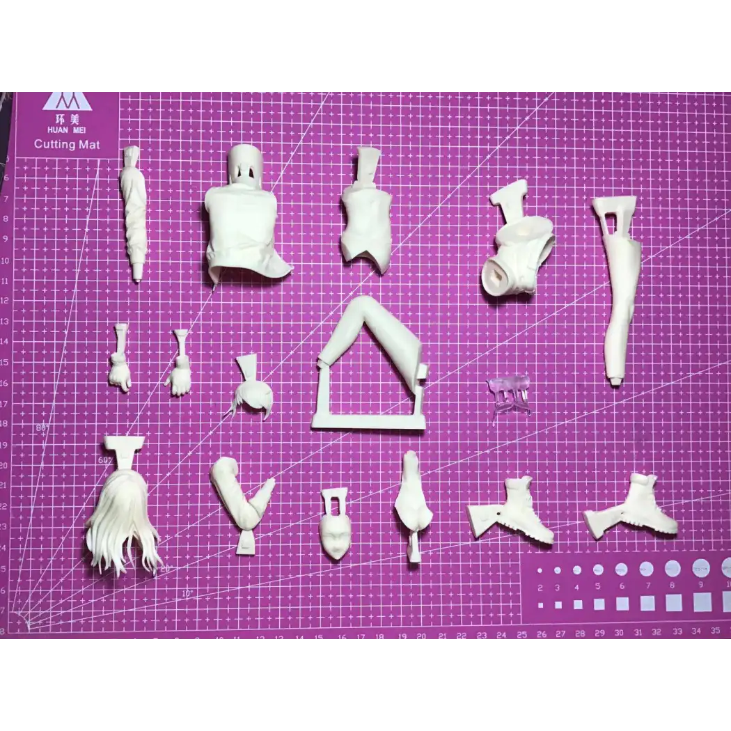 1/9 Resin Model Kit Asian Beautiful Girl Motorcyclist Speed Racer Unpainted - Model-Fan-Store