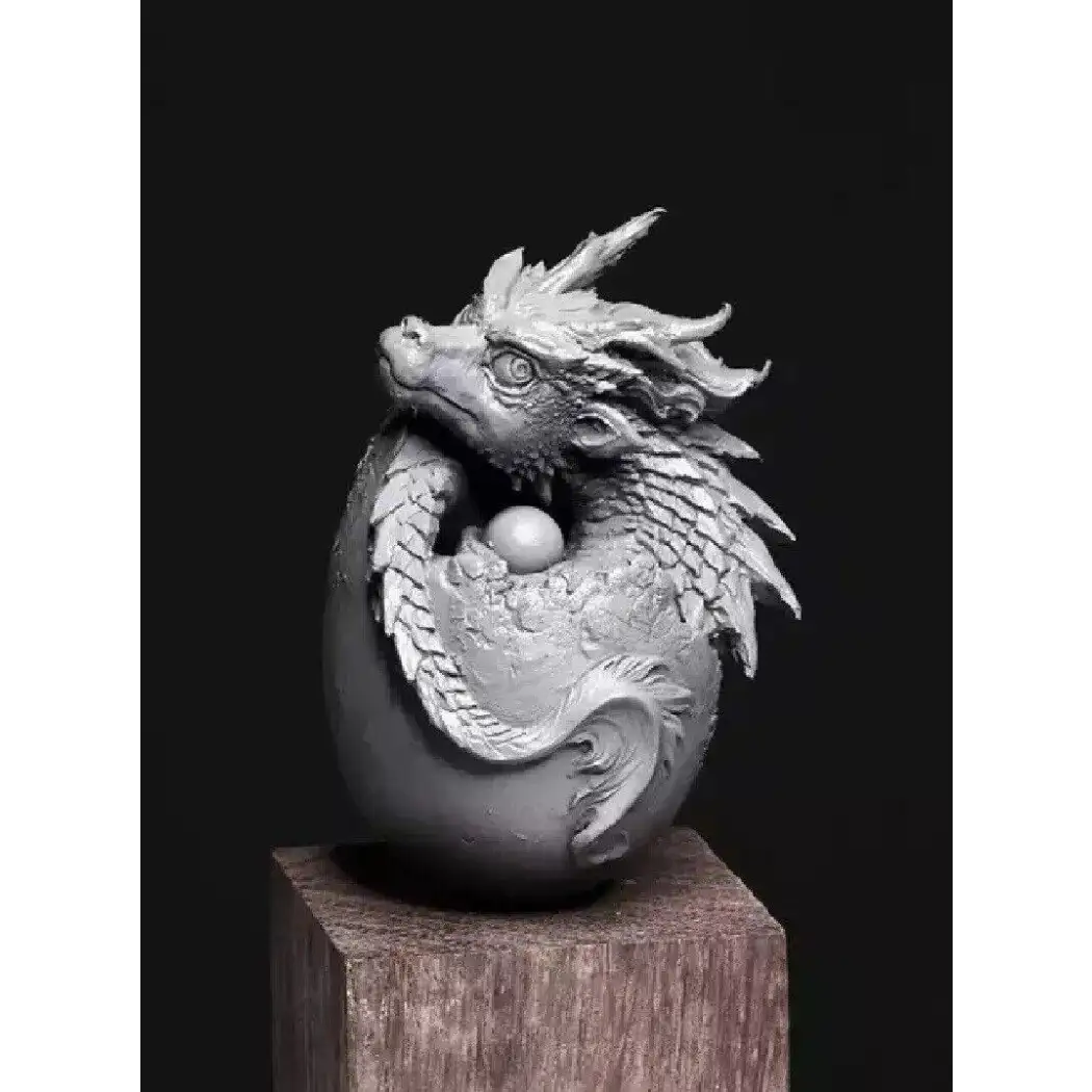 40mm Resin Model Kit SD Chinese Dragon Egg Baby Unpainted - Model-Fan-Store