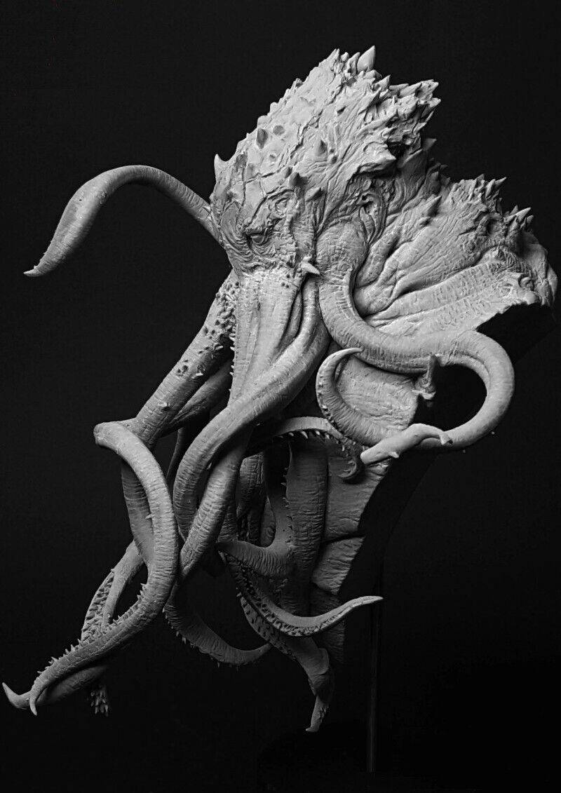 1/10 BUST Resin Model Kit Cthulhu's Octopus Monster Fantasy Unpainted - Model-Fan-Store