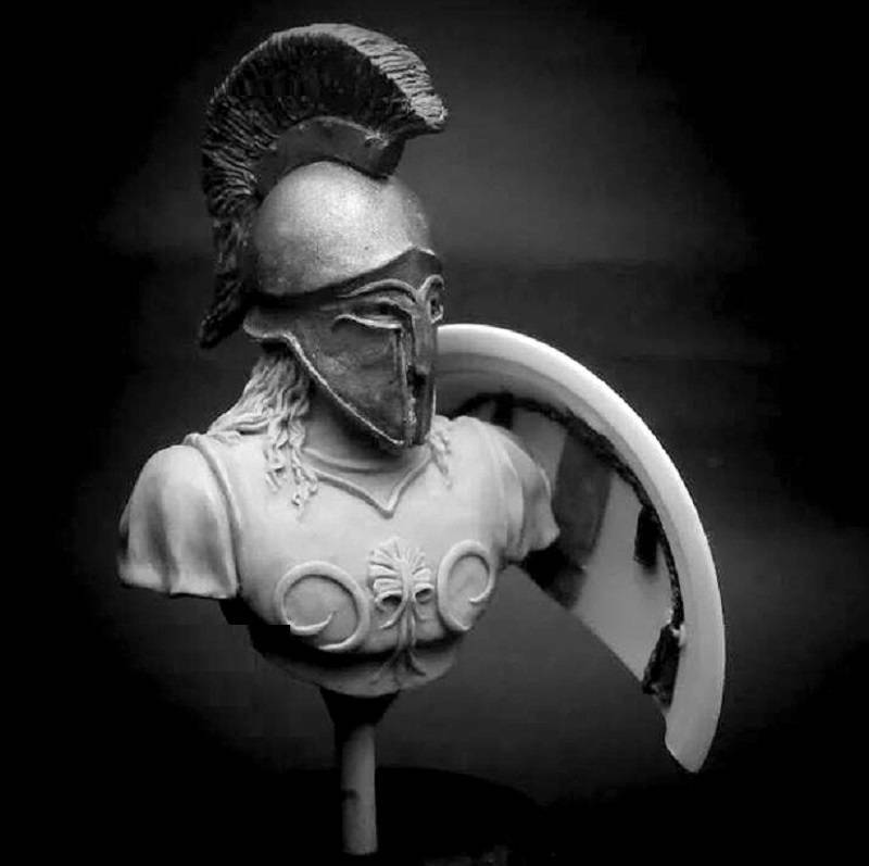 1/10 BUST Resin Model Kit Greek Warrior Hoplite Spartan Gladiator Unpainted - Model-Fan-Store