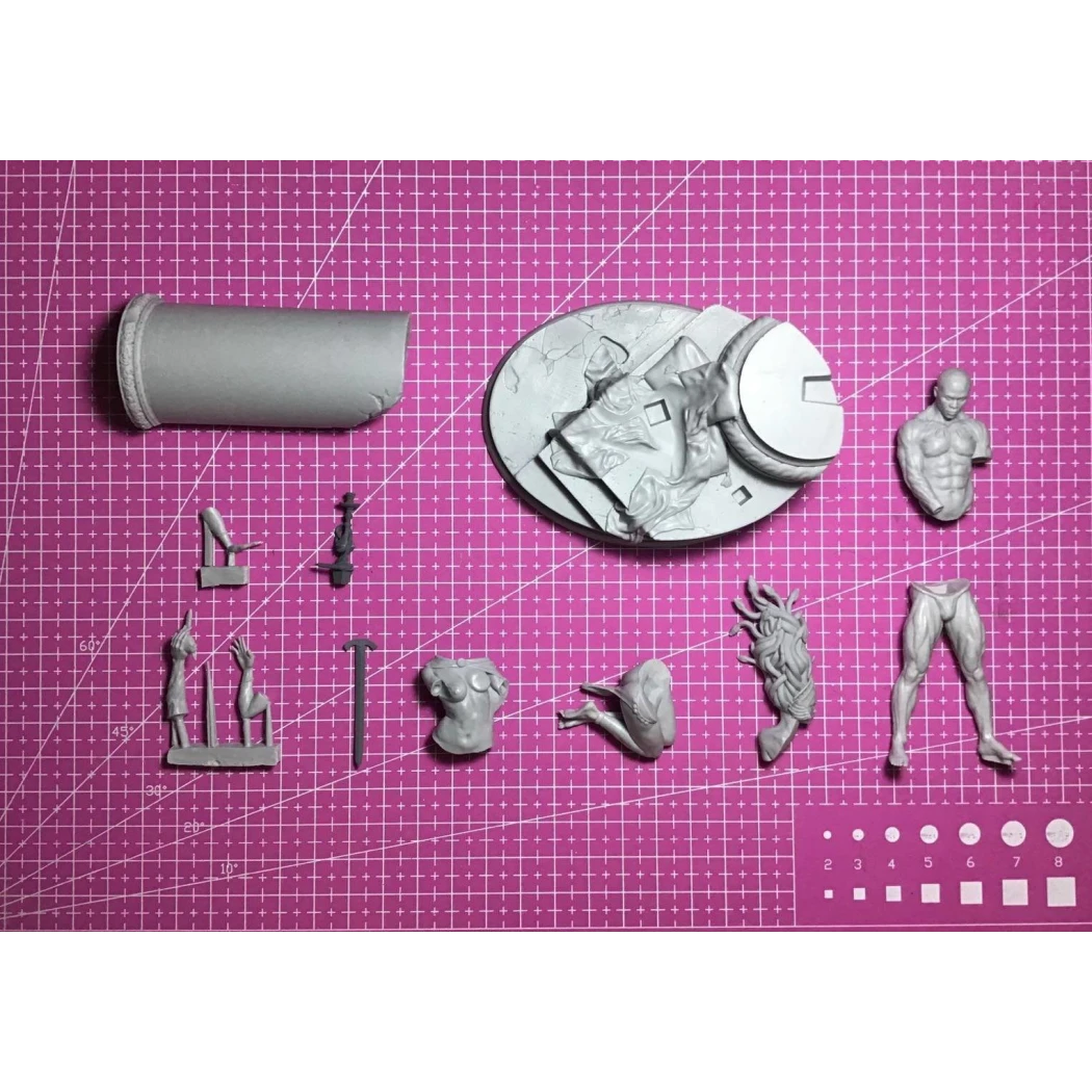 1/24 Resin Model Kit Beautiful Girl African Queen & Warrior Fantasy A-1037 Unpainted - Model-Fan-Store