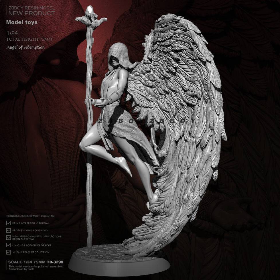 1/24 Resin Model Kit Beautiful Girl Woman Angel Fantasy TD-3290 Unpainted - Model-Fan-Store
