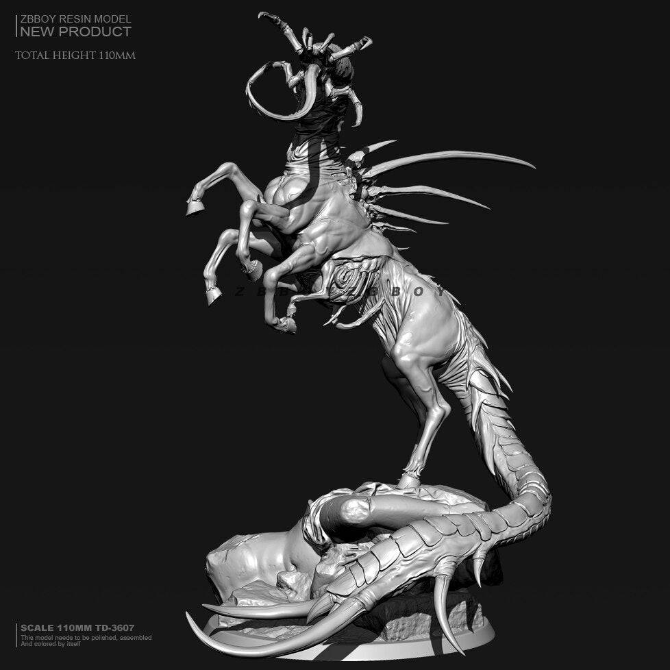110MM Resin Model Kit Demonic Horse Animal Fantasy TD-3607 Unpainted - Model-Fan-Store