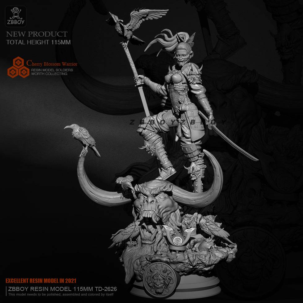 115mm Resin Model Kit Beautiful Girl Samurai Hunter Fantasy TD-2626 Unpainted - Model-Fan-Store