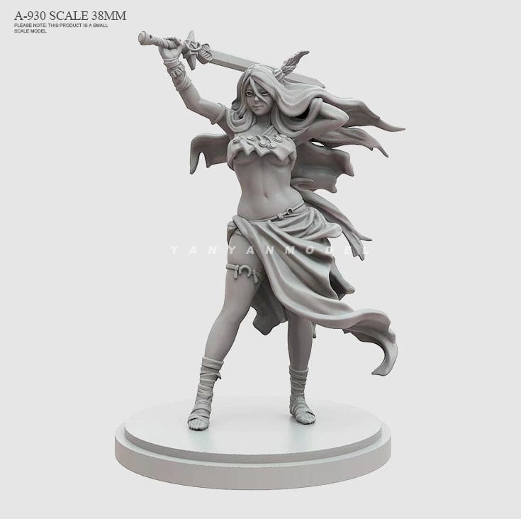 38mm Resin Model Kit Amazon Beautiful Girl Fantasy A-929 Unpainted - Model-Fan-Store