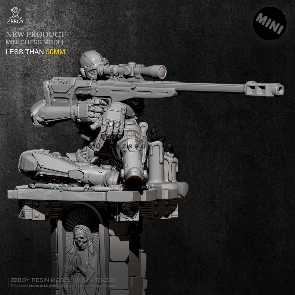50mm Resin Cyberpunk Model Kit Warrior Robot Sniper Fantasy TD-2369 Unpainted - Model-Fan-Store