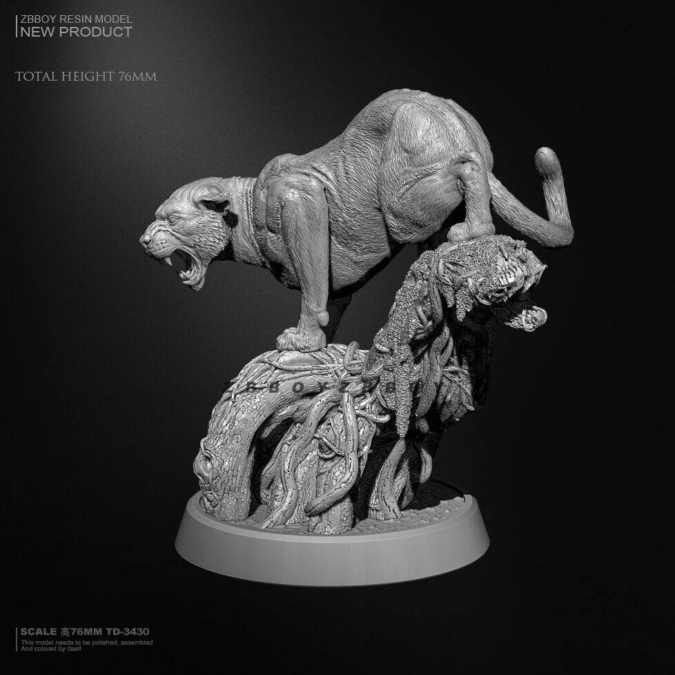 76mm Resin Model Kit Animal Panther Fantasy TD-3430 Unpainted - Model-Fan-Store