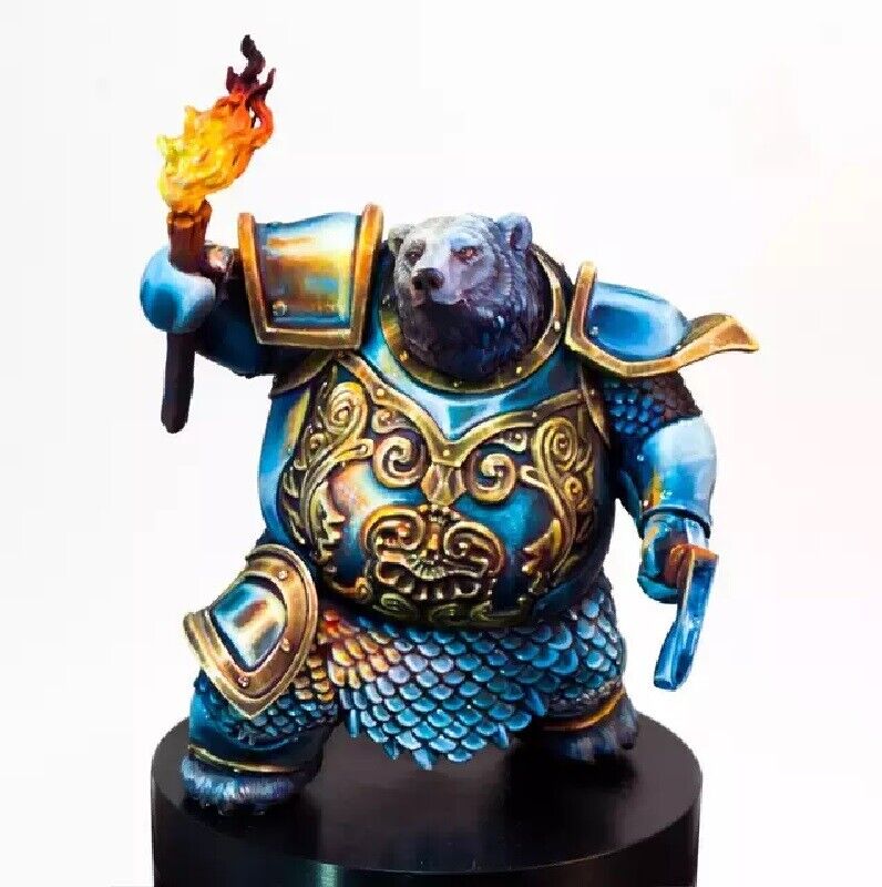 1/24 Resin Plastic Model Kits Guradian Warrior Bear Fantasy Unassamble - Model-Fan-Store