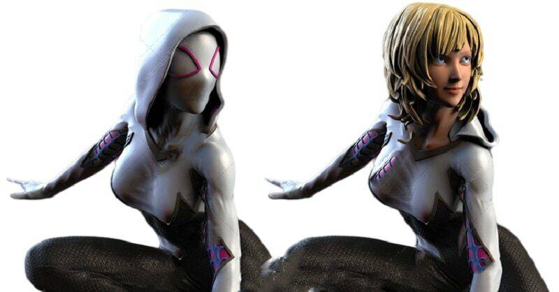 1/6 300mm 3D Print Superhero Model Kit Beautiful Girl Spider-Girl Unpainted - Model-Fan-Store