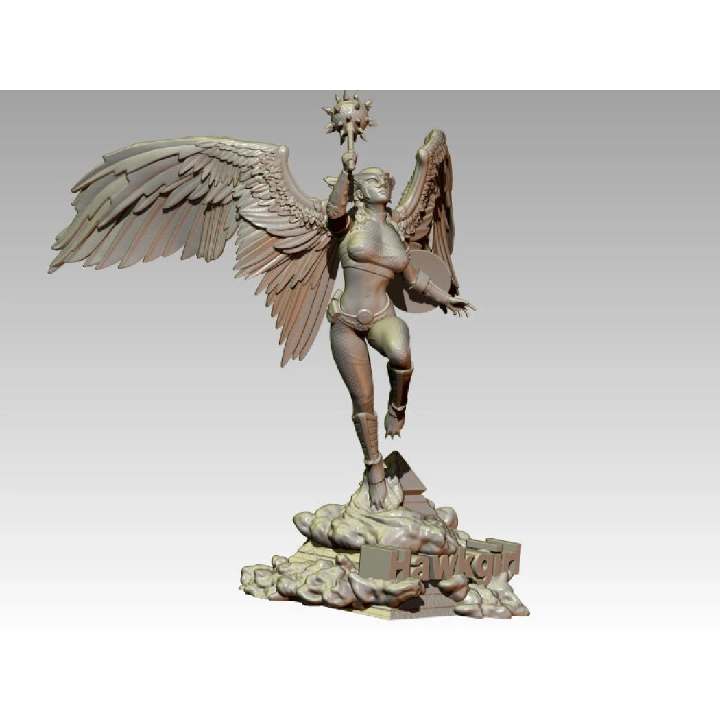 Digital STL Hawkgirl Beautiful Girl Angel