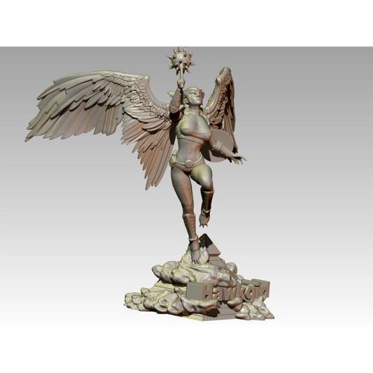 Digital STL Hawkgirl Beautiful Girl Angel