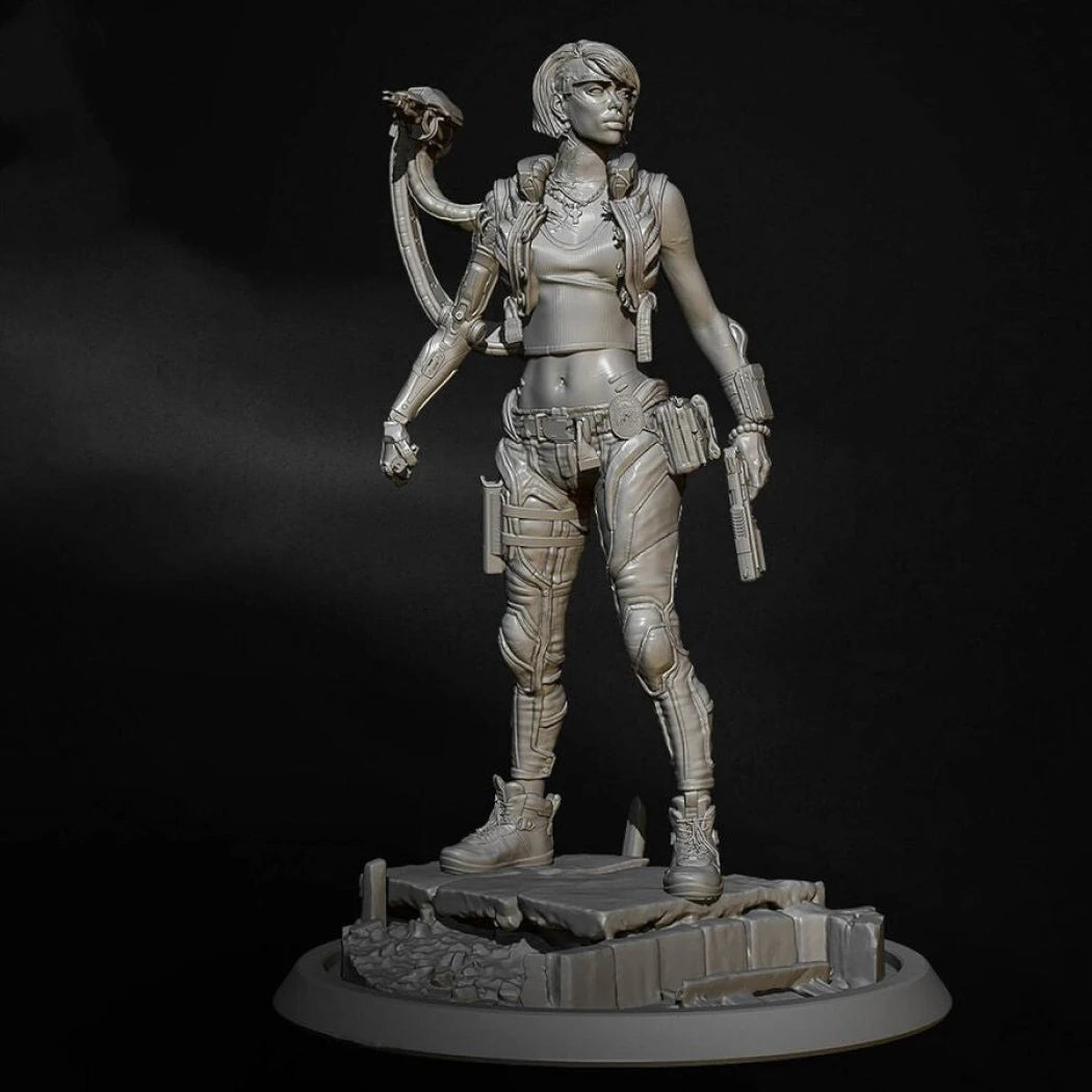 Digital STL Anna Cyberpunk Beautiful Girl TD-2609