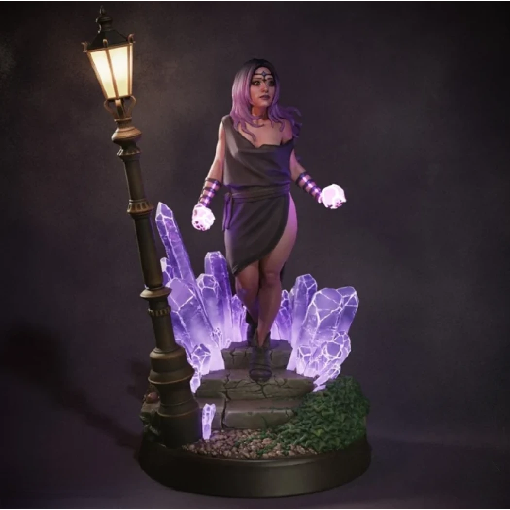 Digital STL Selene Beautiful Girl Mage