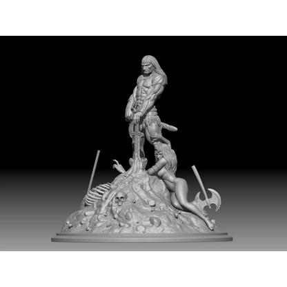 Digital STL Barbarian Conan & Nudes Beautiful Girl