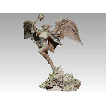 Digital STL Hawkgirl Beautiful Girl Angel