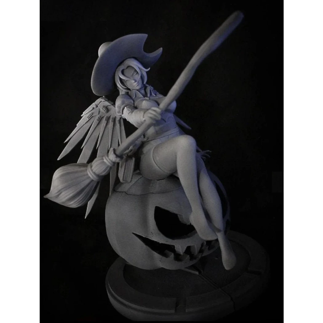 Digital STL Witch Mercy Beautiful Girl Woman