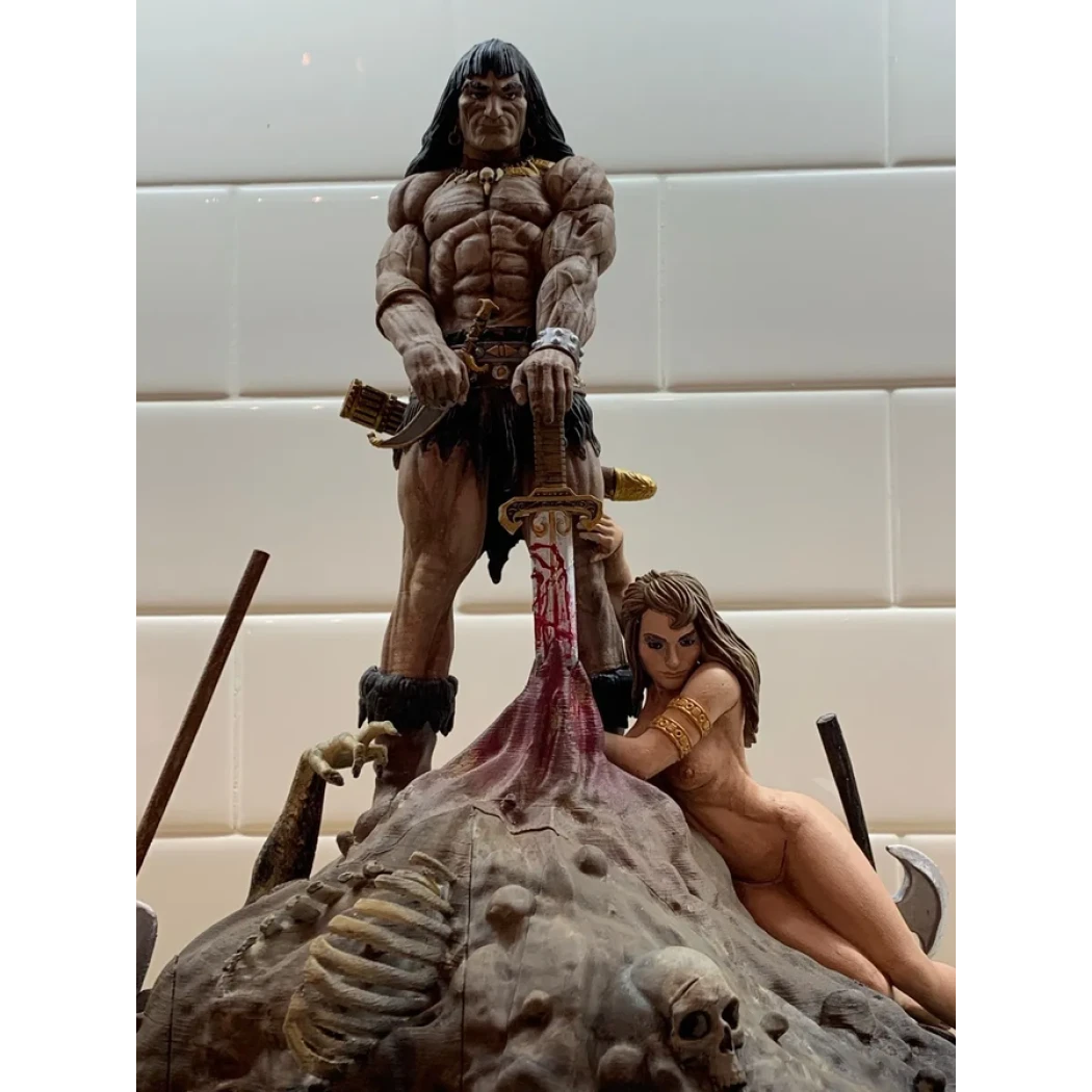 Digital STL Barbarian Conan & Nudes Beautiful Girl