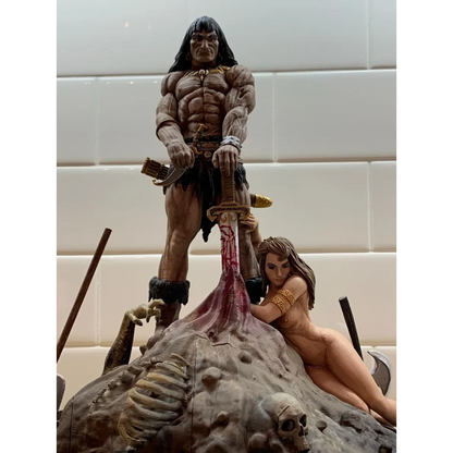 Digital STL Barbarian Conan & Nudes Beautiful Girl