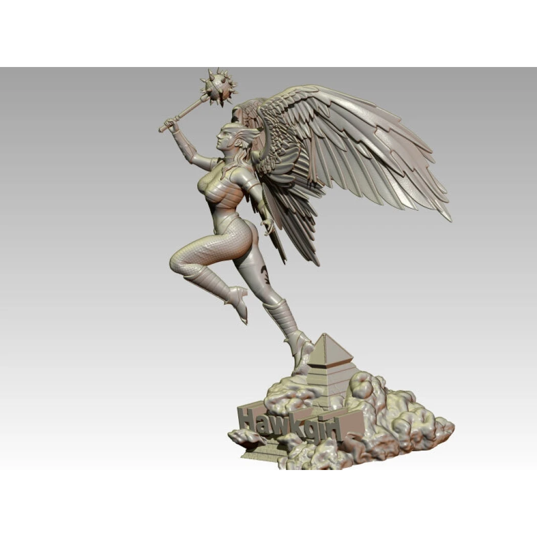Digital STL Hawkgirl Beautiful Girl Angel