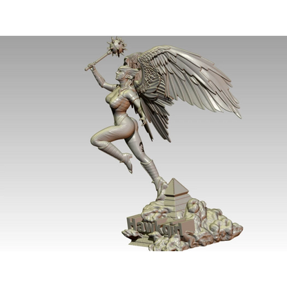 Digital STL Hawkgirl Beautiful Girl Angel
