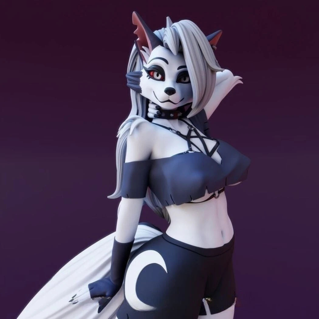 Digital STL Wolf Waifu