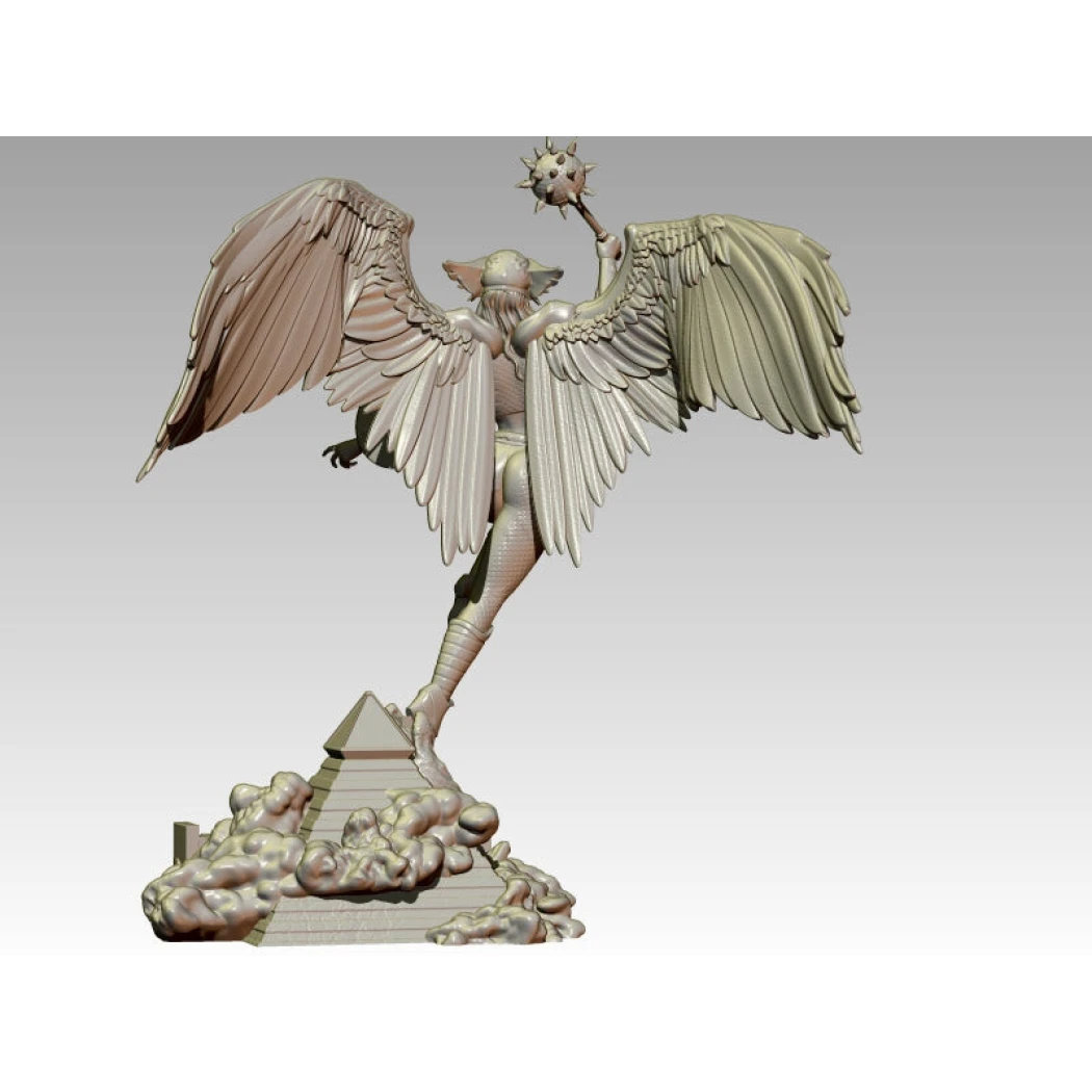 Digital STL Hawkgirl Beautiful Girl Angel