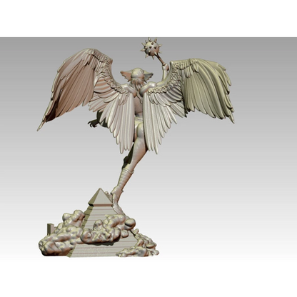 Digital STL Hawkgirl Beautiful Girl Angel