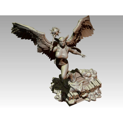 Digital STL Hawkgirl Beautiful Girl Angel