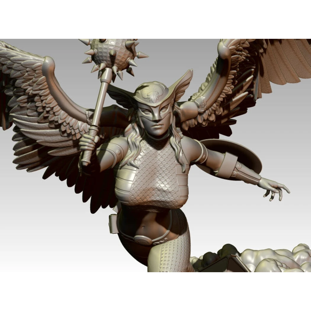 Digital STL Hawkgirl Beautiful Girl Angel